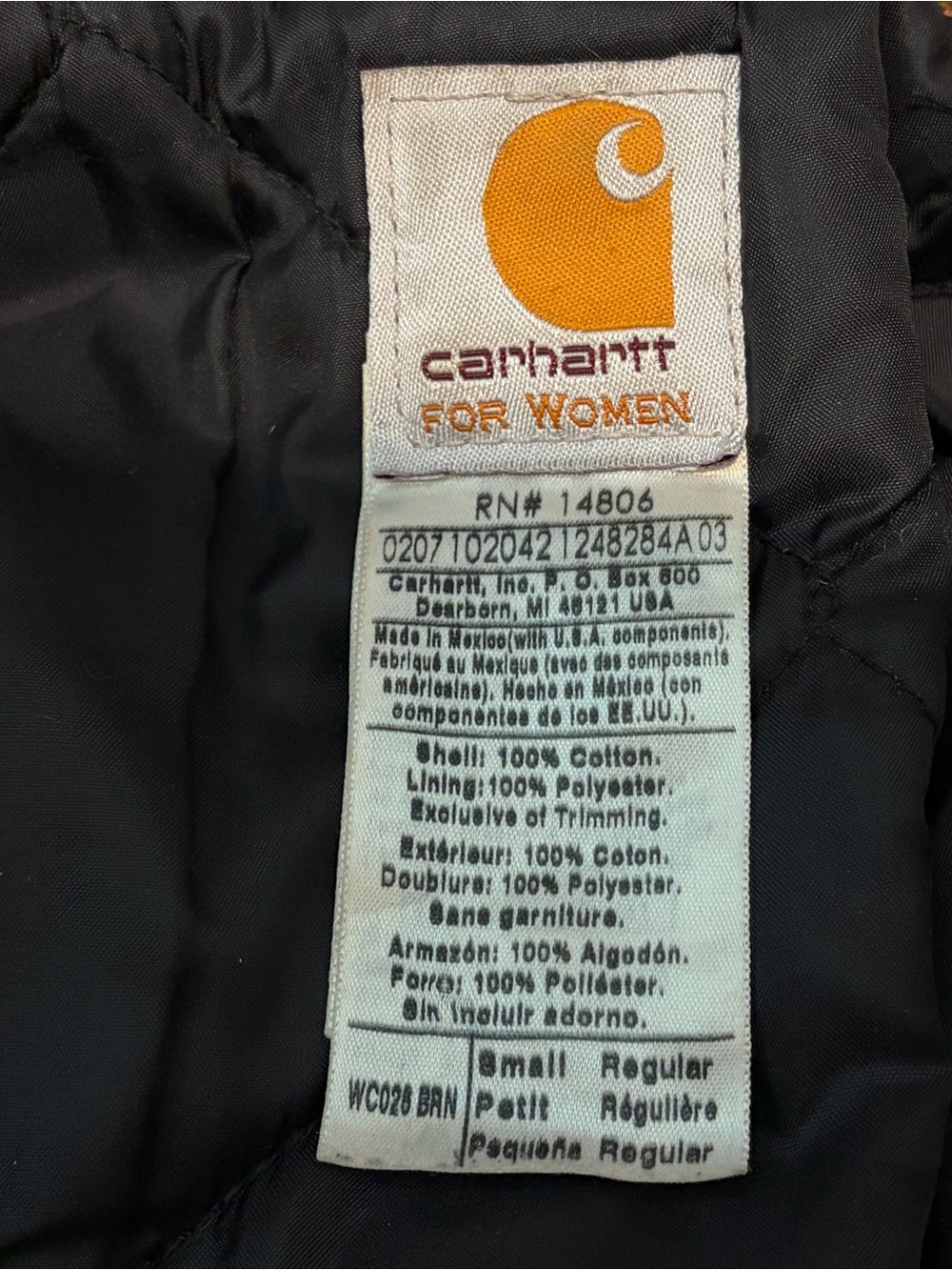 Carhartt Arctic Jacket Brown Quilt Lined Women’s Size Small Regular WC026 BRN - Picture 13 of 15